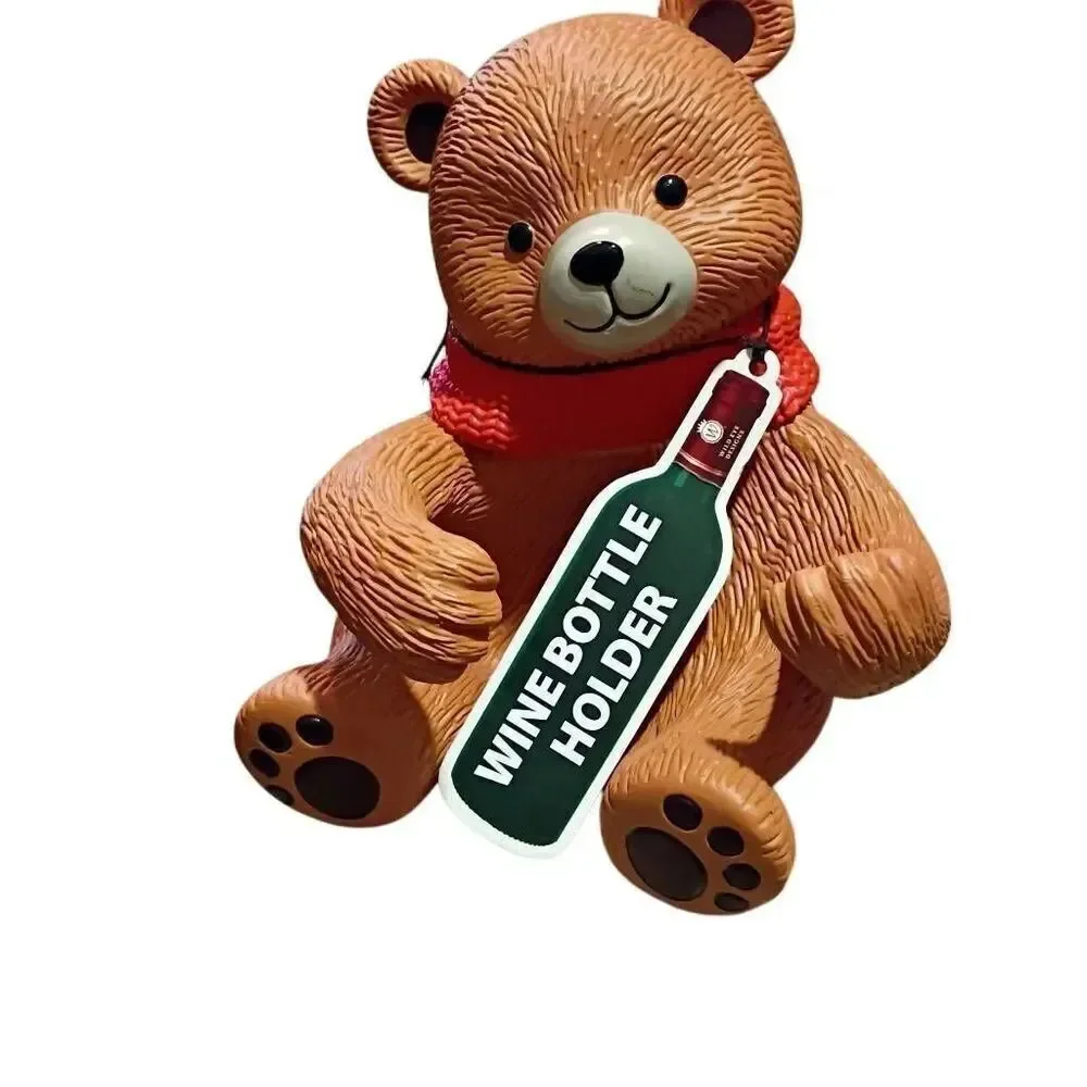 Wild Eye Designs Teddy Bear Wine Holder NWT